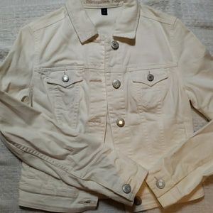 White/off white denim AE jacket